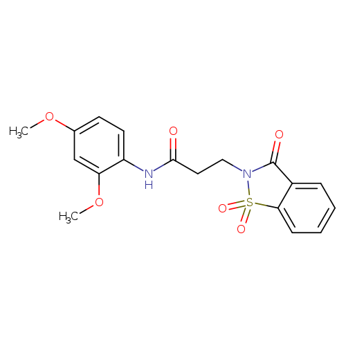 N-(2,4-dimethoxyphenyl)-3-(1,1,3-trioxo-2,3-dihydro-1lambda6,2-benzothiazol-2-yl)propanamide