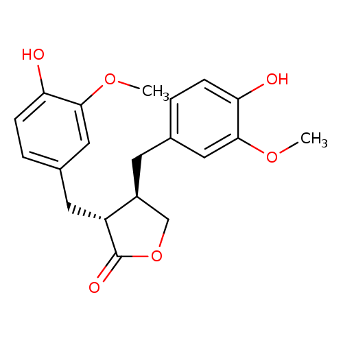 2(3H)-Furanone, dihydro-3,4-bis[(4-hydroxy-3-methoxyphenyl)methyl]-,(3R,4R)-