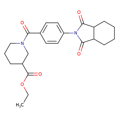ethyl 1-[4-(1,3-dioxo-octahydro-1H-isoindol-2-yl)benzoyl]piperidine-3-carboxylate