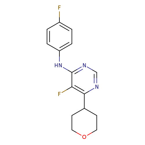 5-fluoro-N-(4-fluorophenyl)-6-(oxan-4-yl)pyrimidin-4-amine