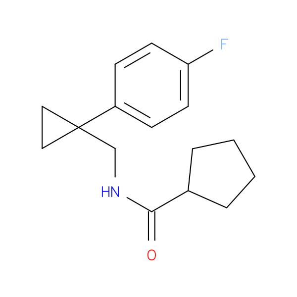 N-{[1-(4-fluorophenyl)cyclopropyl]methyl}cyclopentanecarboxamide