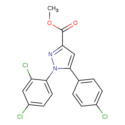 methyl 5-(4-chlorophenyl)-1-(2,4-dichlorophenyl)-1H-pyrazole-3-carboxylate