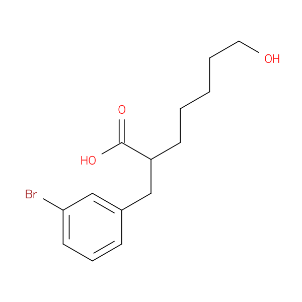 2-[(3-bromophenyl)methyl]-7-hydroxyheptanoic acid