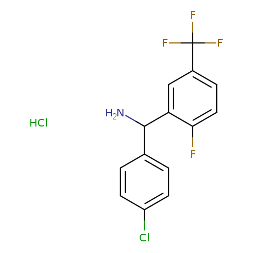 (4-chlorophenyl)[2-fluoro-5-(trifluoromethyl)phenyl]methanaminehydrochloride