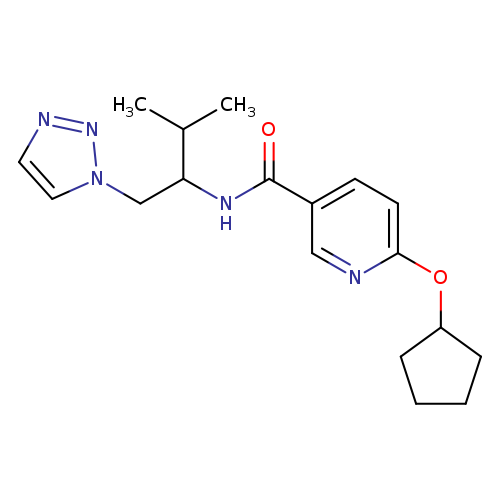 6-(cyclopentyloxy)-N-[3-methyl-1-(1H-1,2,3-triazol-1-yl)butan-2-yl]pyridine-3-carboxamide