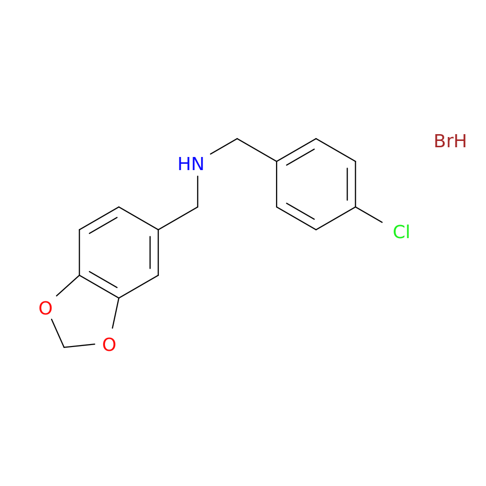 (1,3-benzodioxol-5-ylmethyl)(4-chlorobenzyl)amine hydrobromide