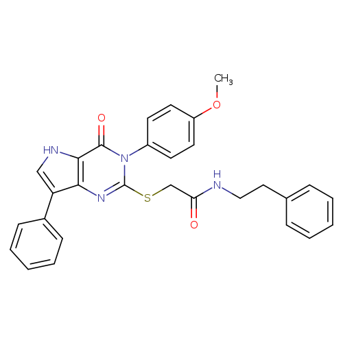 2-{[3-(4-methoxyphenyl)-4-oxo-7-phenyl-3H,4H,5H-pyrrolo[3,2-d]pyrimidin-2-yl]sulfanyl}-N-(2-phenylethyl)acetamide