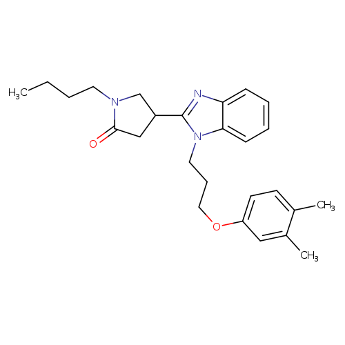1-butyl-4-{1-[3-(3,4-dimethylphenoxy)propyl]-1H-1,3-benzodiazol-2-yl}pyrrolidin-2-one