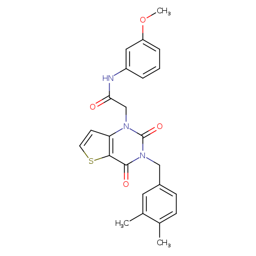 2-{3-[(3,4-dimethylphenyl)methyl]-2,4-dioxo-1H,2H,3H,4H-thieno[3,2-d]pyrimidin-1-yl}-N-(3-methoxyphenyl)acetamide