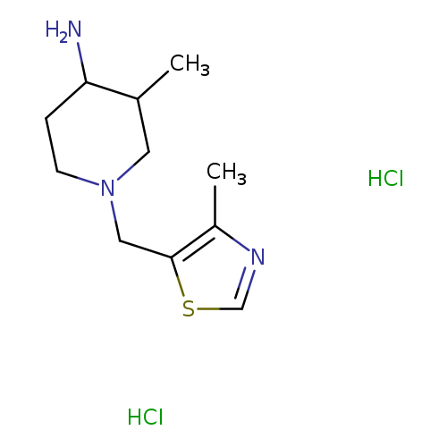 3-methyl-1-[(4-methyl-1,3-thiazol-5-yl)methyl]piperidin-4-amine dihydrochloride