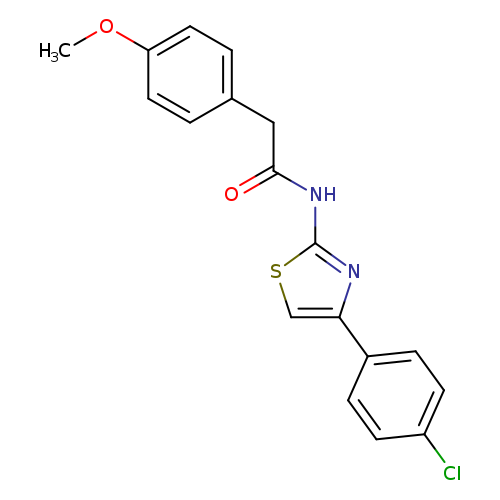 N-[4-(4-chlorophenyl)-1,3-thiazol-2-yl]-2-(4-methoxyphenyl)acetamide