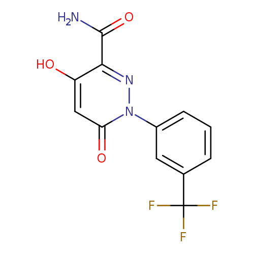 4-hydroxy-6-oxo-1-[3-(trifluoromethyl)phenyl]-1,6-dihydropyridazine-3-carboxamide