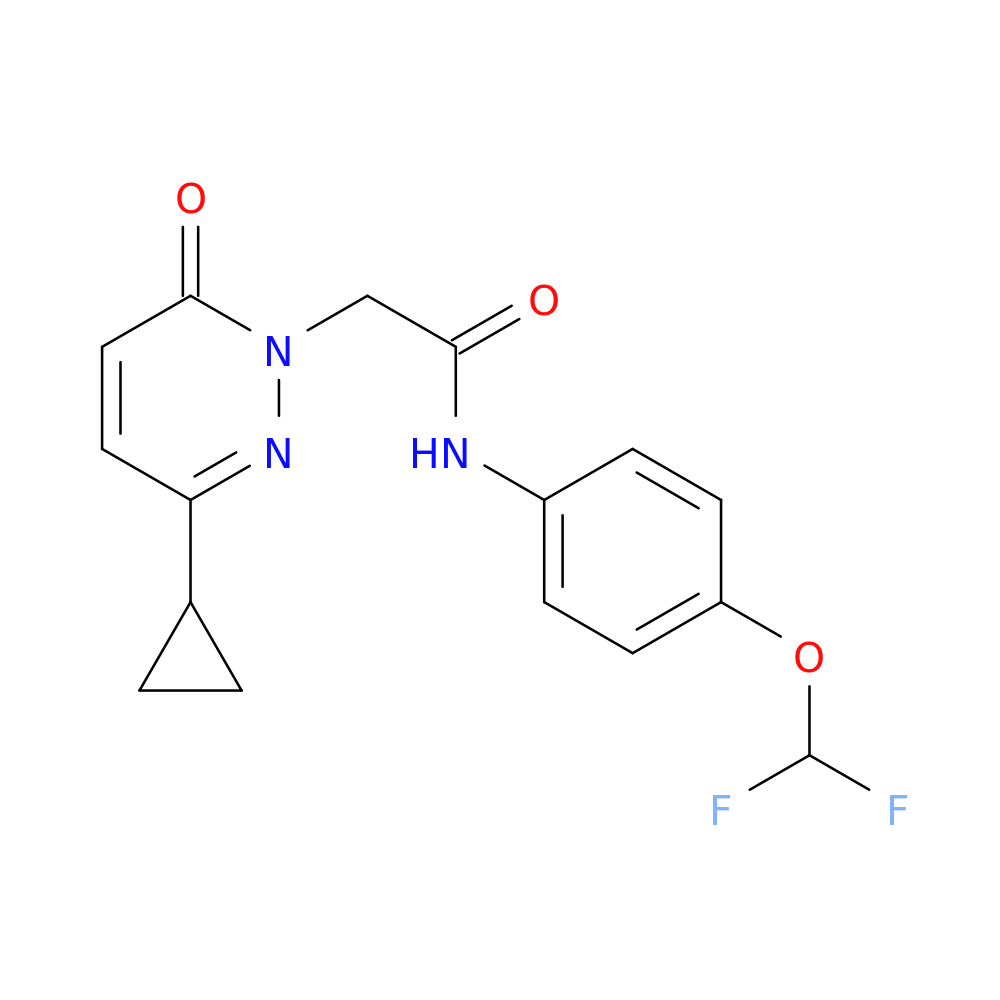 2-(3-cyclopropyl-6-oxo-1,6-dihydropyridazin-1-yl)-N-[4-(difluoromethoxy)phenyl]acetamide