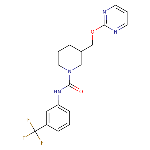 3-[(pyrimidin-2-yloxy)methyl]-N-[3-(trifluoromethyl)phenyl]piperidine-1-carboxamide