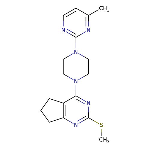 4-methyl-2-{4-[2-(methylsulfanyl)-5H,6H,7H-cyclopenta[d]pyrimidin-4-yl]piperazin-1-yl}pyrimidine