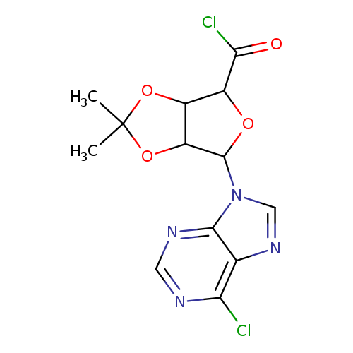 1-(6-Chloro-9H-purin-9-yl)-1-deoxy-2,3-O-isopropylidene-beta-D-ribofuranuronoyl chloride