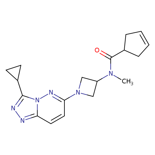 N-(1-{3-cyclopropyl-[1,2,4]triazolo[4,3-b]pyridazin-6-yl}azetidin-3-yl)-N-methylcyclopent-3-ene-1-carboxamide