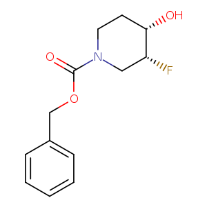 1-​Piperidinecarboxylic acid, 3-​fluoro-​4-​hydroxy-​, phenylmethyl ester, (3R,​4S)​-