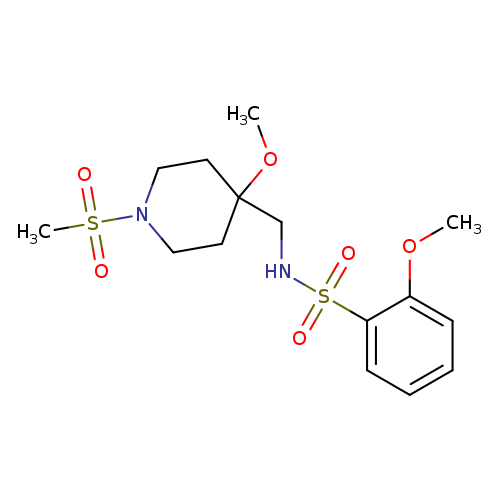 N-[(1-methanesulfonyl-4-methoxypiperidin-4-yl)methyl]-2-methoxybenzene-1-sulfonamide