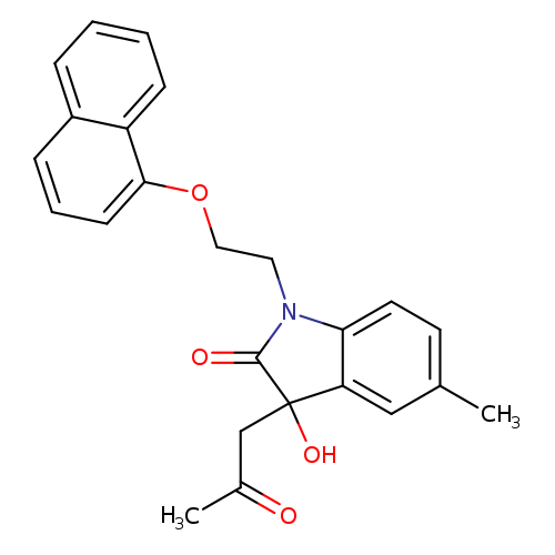 3-hydroxy-5-methyl-1-[2-(naphthalen-1-yloxy)ethyl]-3-(2-oxopropyl)-2,3-dihydro-1H-indol-2-one