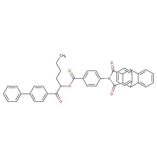 1-([1,1'-biphenyl]-4-ylcarbonyl)pentyl 4-(16,18-dioxo-17-azapentacyclo[6.6.5.0~2,7~.0~9,14~.0~15,19~]nonadeca-2,4,6,9,11,13-hexaen-17-yl)benzoate