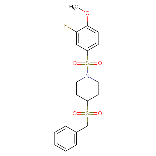 1-(3-fluoro-4-methoxybenzenesulfonyl)-4-phenylmethanesulfonylpiperidine