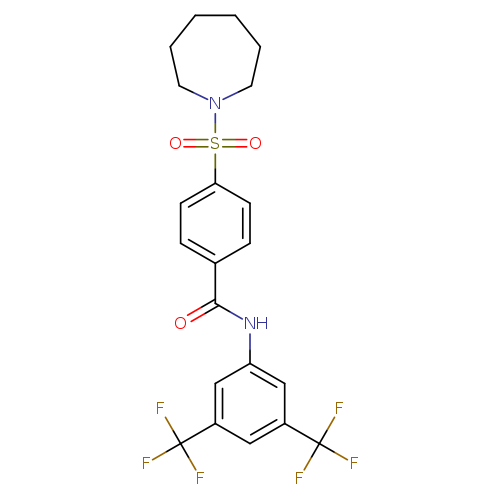 4-(azepane-1-sulfonyl)-N-[3,5-bis(trifluoromethyl)phenyl]benzamide