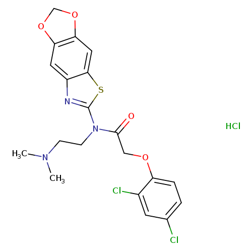 2-(2,4-dichlorophenoxy)-N-[2-(dimethylamino)ethyl]-N-{4,6-dioxa-10-thia-12-azatricyclo[7.3.0.0^{3,7}]dodeca-1(9),2,7,11-tetraen-11-yl}acetamide hydrochloride