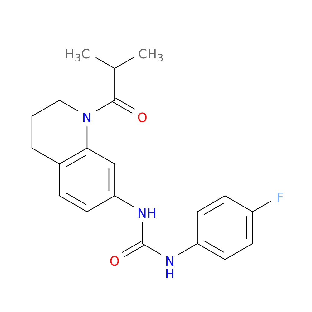 1-(4-fluorophenyl)-3-[1-(2-methylpropanoyl)-1,2,3,4-tetrahydroquinolin-7-yl]urea