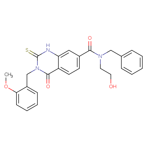 N-benzyl-N-(2-hydroxyethyl)-3-[(2-methoxyphenyl)methyl]-4-oxo-2-sulfanylidene-1,2,3,4-tetrahydroquinazoline-7-carboxamide