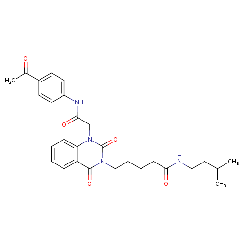 5-(1-{[(4-acetylphenyl)carbamoyl]methyl}-2,4-dioxo-1,2,3,4-tetrahydroquinazolin-3-yl)-N-(3-methylbutyl)pentanamide
