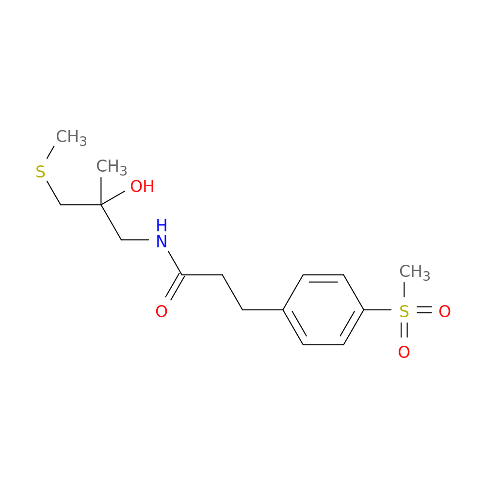 N-[2-hydroxy-2-methyl-3-(methylsulfanyl)propyl]-3-(4-methanesulfonylphenyl)propanamide