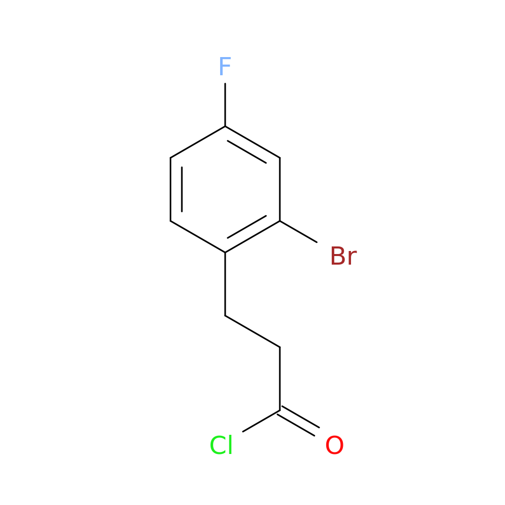 3-(2-bromo-4-fluorophenyl)propanoyl chloride