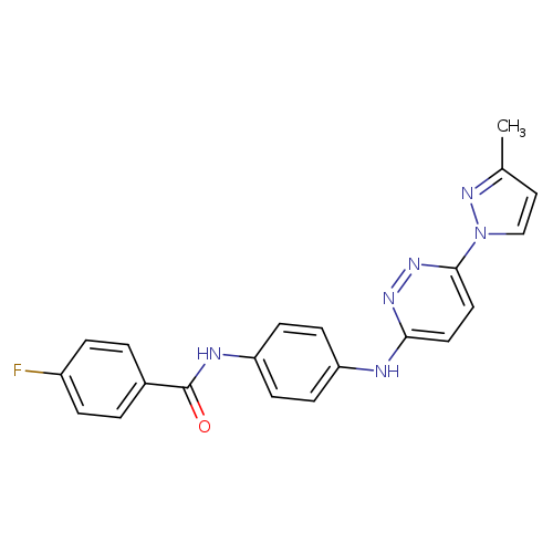4-fluoro-N-(4-{[6-(3-methyl-1H-pyrazol-1-yl)pyridazin-3-yl]amino}phenyl)benzamide