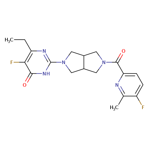6-ethyl-5-fluoro-2-[5-(5-fluoro-6-methylpyridine-2-carbonyl)-octahydropyrrolo[3,4-c]pyrrol-2-yl]-3,4-dihydropyrimidin-4-one