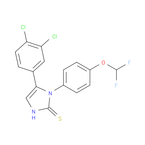 5-(3,4-dichlorophenyl)-1-[4-(difluoromethoxy)phenyl]-2,3-dihydro-1H-imidazole-2-thione