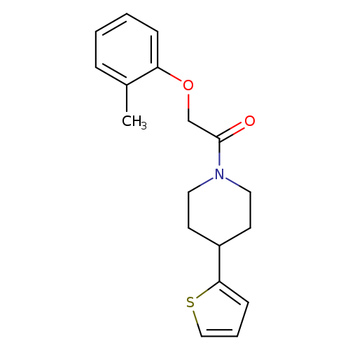 2-(2-methylphenoxy)-1-[4-(thiophen-2-yl)piperidin-1-yl]ethan-1-one