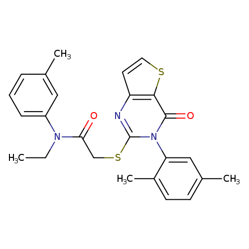 2-{[3-(2,5-dimethylphenyl)-4-oxo-3H,4H-thieno[3,2-d]pyrimidin-2-yl]sulfanyl}-N-ethyl-N-(3-methylphenyl)acetamide