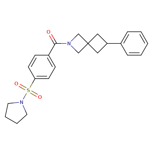 6-phenyl-2-[4-(pyrrolidine-1-sulfonyl)benzoyl]-2-azaspiro[3.3]heptane