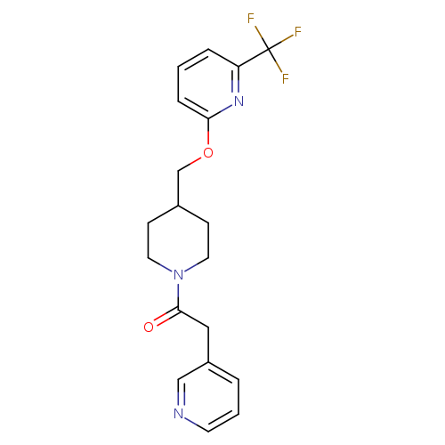 2-(pyridin-3-yl)-1-[4-({[6-(trifluoromethyl)pyridin-2-yl]oxy}methyl)piperidin-1-yl]ethan-1-one