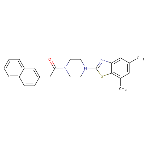 1-[4-(5,7-dimethyl-1,3-benzothiazol-2-yl)piperazin-1-yl]-2-(naphthalen-2-yl)ethan-1-one