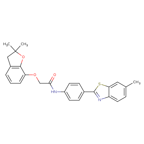 2-[(2,2-dimethyl-2,3-dihydro-1-benzofuran-7-yl)oxy]-N-[4-(6-methyl-1,3-benzothiazol-2-yl)phenyl]acetamide