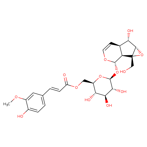 [(1aS)-1a,1bα,2,5aα,6,6aβ-Hexahydro-6α-[(E)-3-(4-hydroxy-3-methoxyphenyl)propenoyloxy]-1aβ-(hydroxymethyl)oxireno[4,5]cyclopenta[1,2-c]pyran-2α-yl]β-D-glucopyranoside
