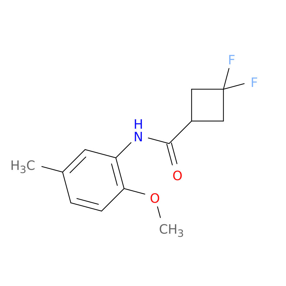 3,3-difluoro-N-(2-methoxy-5-methylphenyl)cyclobutane-1-carboxamide