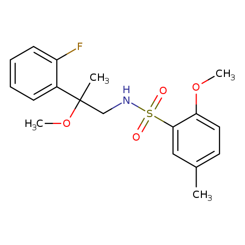 N-[2-(2-fluorophenyl)-2-methoxypropyl]-2-methoxy-5-methylbenzene-1-sulfonamide