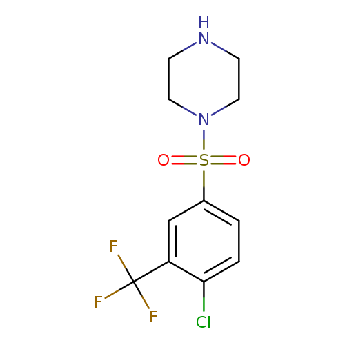 1-[4-chloro-3-(trifluoromethyl)benzenesulfonyl]piperazine