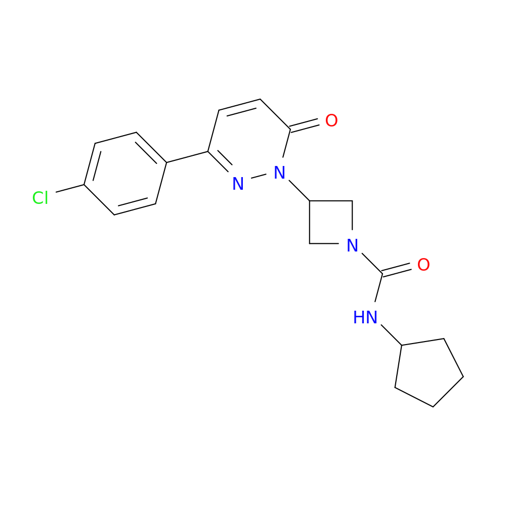 3-[3-(4-chlorophenyl)-6-oxo-1,6-dihydropyridazin-1-yl]-N-cyclopentylazetidine-1-carboxamide