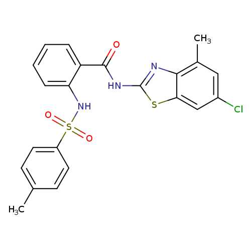N-(6-chloro-4-methyl-1,3-benzothiazol-2-yl)-2-(4-methylbenzenesulfonamido)benzamide