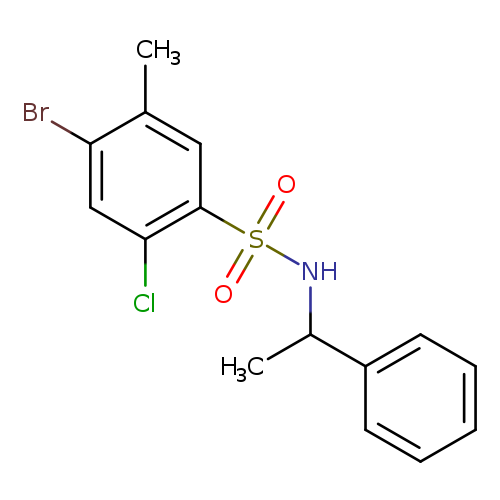 4-bromo-2-chloro-5-methyl-N-(1-phenylethyl)benzene-1-sulfonamide