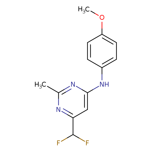6-(difluoromethyl)-N-(4-methoxyphenyl)-2-methylpyrimidin-4-amine